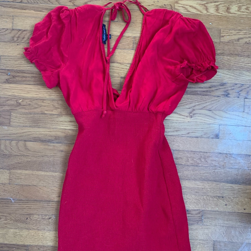 red mini dress